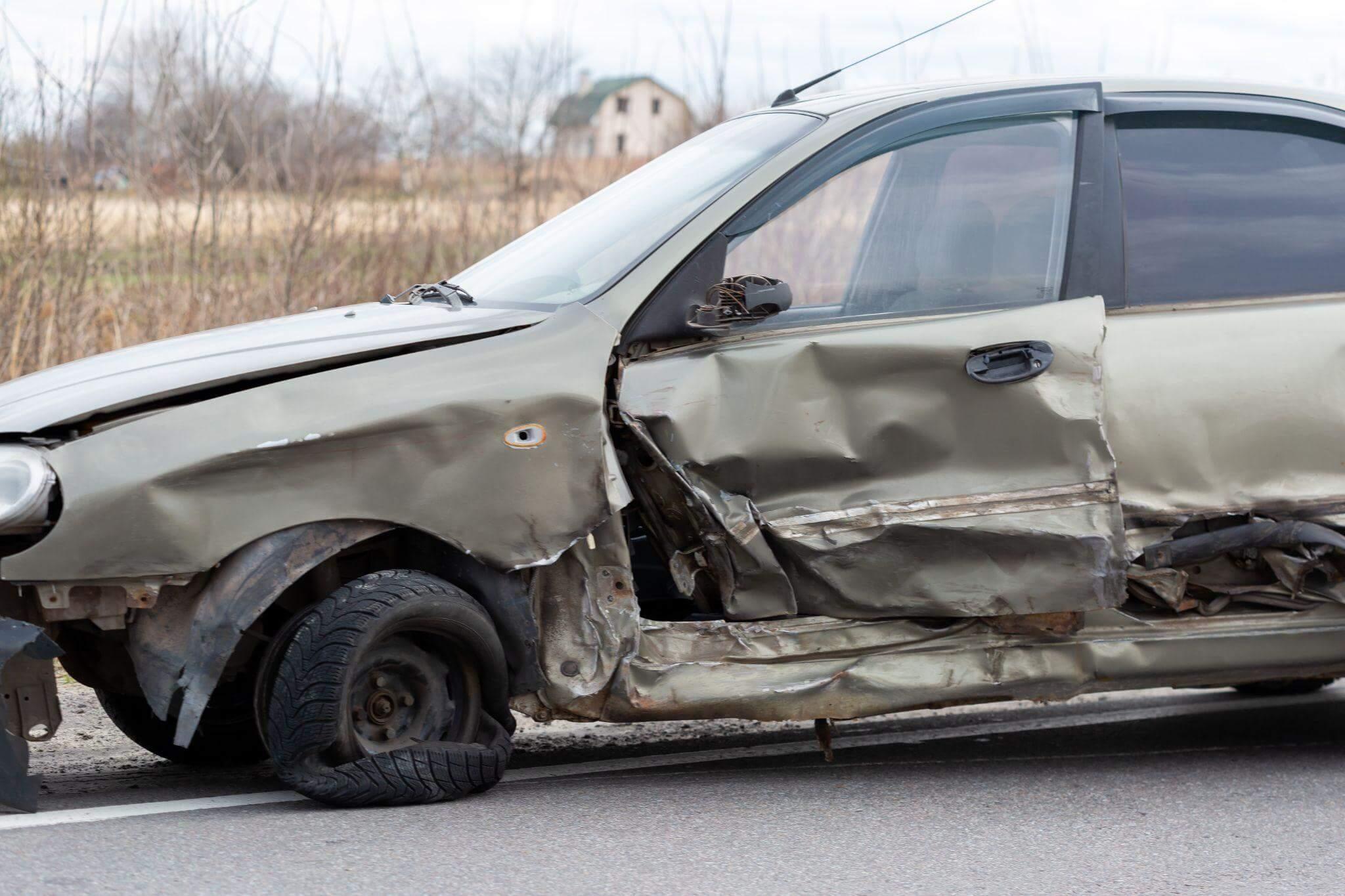 a car that is sitting on the side of the road